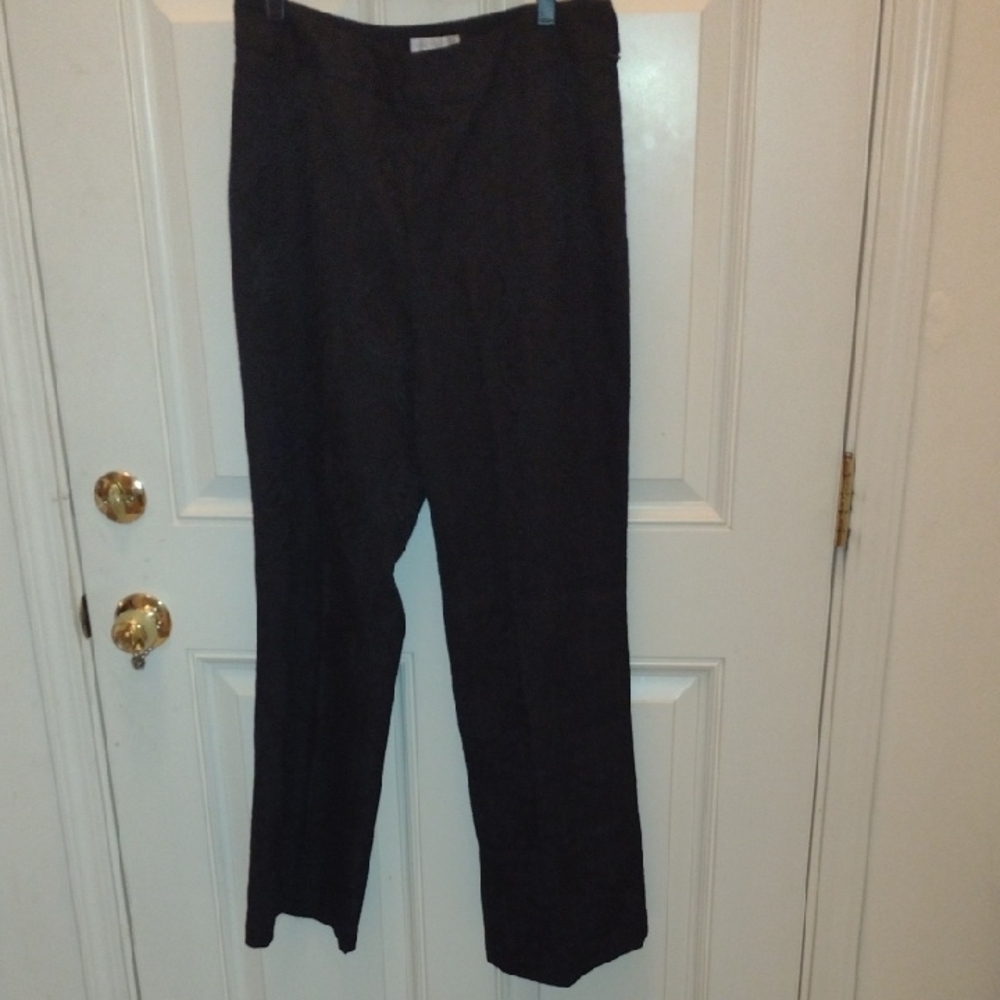 Worthington Black Trousers Classic Straight-Leg
